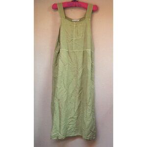 Dick & Jayne Women's Large Square Neck Linen Blend Sleeveless Tank Midi Dress